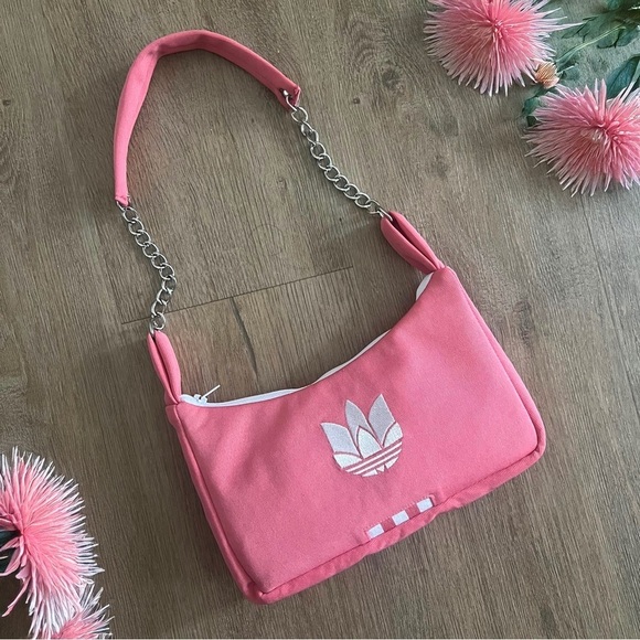 Reworked Adidas Pink Shoulder Bag - Handmade from Vintage Joggers - Picture 2 of 7